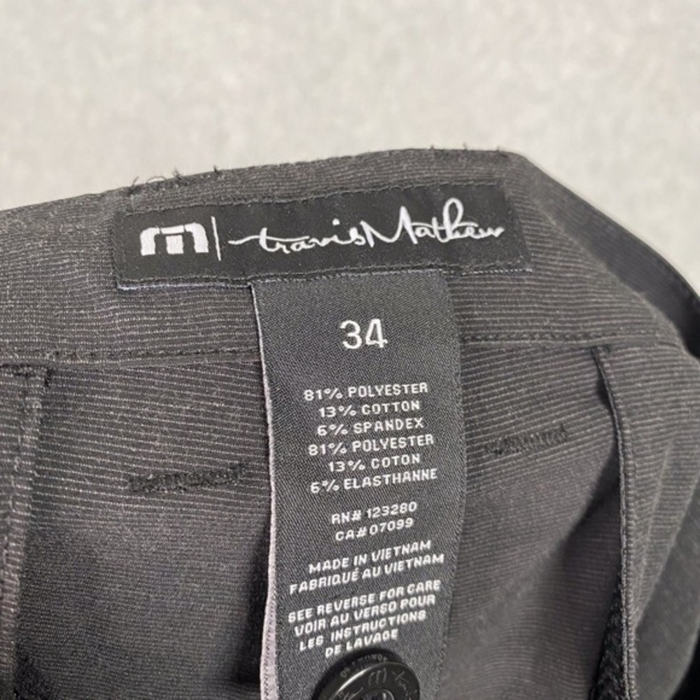 Travis Mathew Shorts Mens 34 Black Golf Performance Chino - Picture 7 of 7